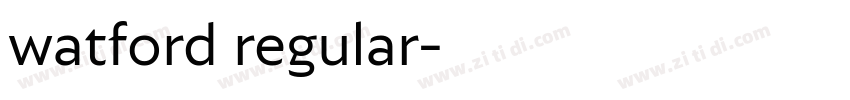 watford regular字体转换